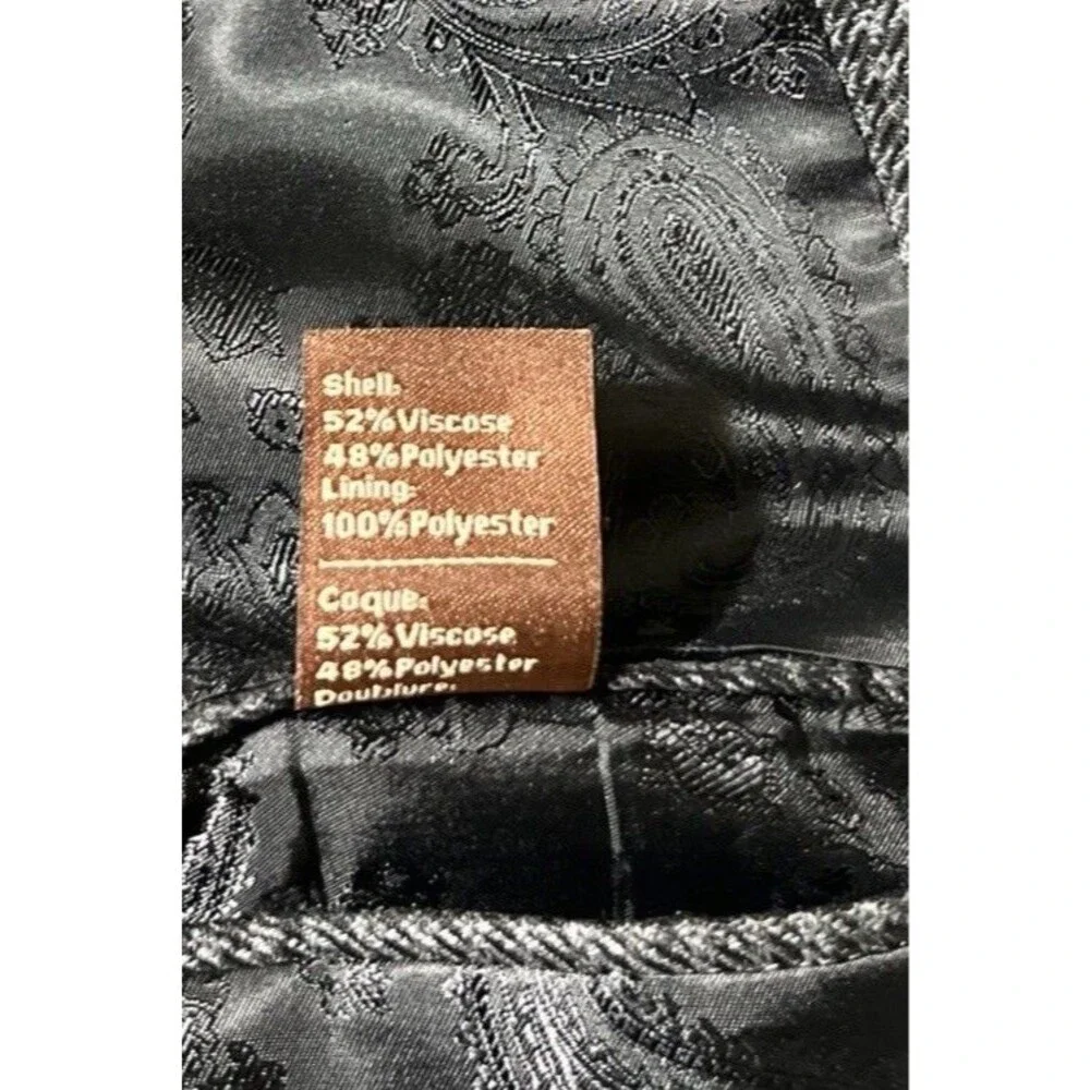 Oak Hill Blazer 4XL 58/60 Black Grey Micro Houndstooth Two Button Sport Coat